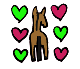 lovely horses sticker #15524017