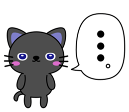 Black cat and owl sticker #15524469