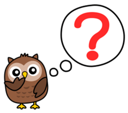 Black cat and owl sticker #15524470