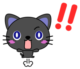 Black cat and owl sticker #15524475