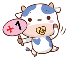 adorable cow sticker #15527369