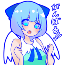 Light-blue angel sticker #15527915