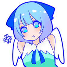 Light-blue angel sticker #15527918