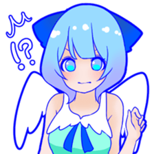 Light-blue angel sticker #15527919