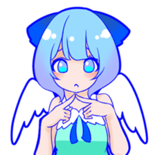Light-blue angel sticker #15527920