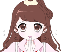 Cute female senior high school student sticker #15529217