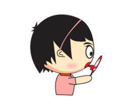 Playful Cute Girl Animated sticker #15530480