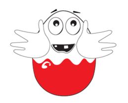 Funny Egg Emoticons, Animated sticker #15530629