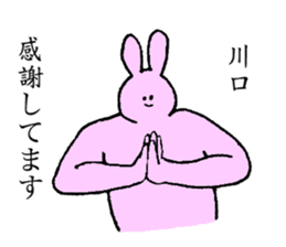 Rabbit's name is Kawaguchi sticker #15530793