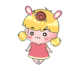 Snail little girl -super cute sticker #15531707