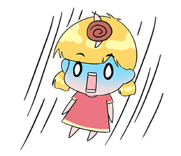 Snail little girl -super cute sticker #15531710