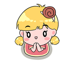 Snail little girl -super cute sticker #15531711