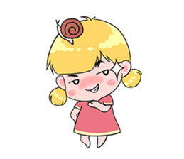 Snail little girl -super cute sticker #15531712