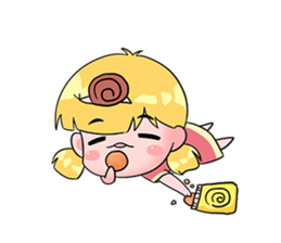 Snail little girl -super cute sticker #15531714