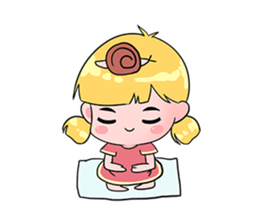 Snail little girl -super cute sticker #15531716