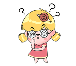 Snail little girl -super cute sticker #15531718