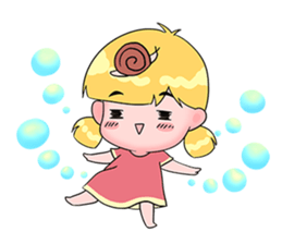 Snail little girl -super cute sticker #15531719
