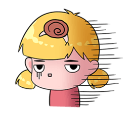 Snail little girl -super cute sticker #15531726