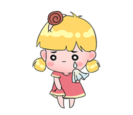 Snail little girl -super cute sticker #15531731
