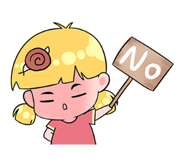 Snail little girl -super cute sticker #15531733