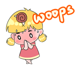 Snail little girl -super cute sticker #15531736