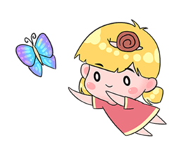 Snail little girl -super cute sticker #15531738