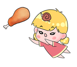 Snail little girl -super cute sticker #15531739