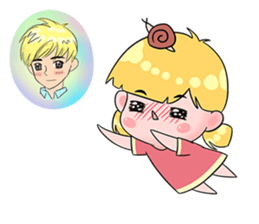Snail little girl -super cute sticker #15531741