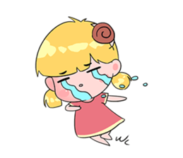 Snail little girl -super cute sticker #15531743