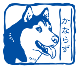 A sticker like Siberian Husky stamp 3 sticker #15532771