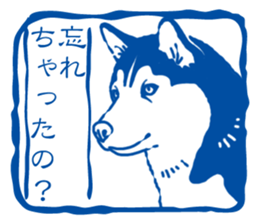 A sticker like Siberian Husky stamp 3 sticker #15532775
