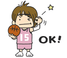 Basket girl sticker #15533203