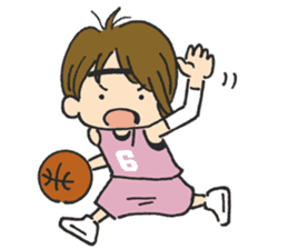 Basket girl sticker #15533216