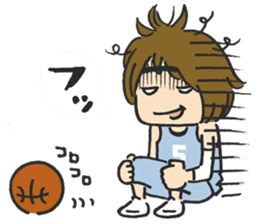 Basket girl sticker #15533218
