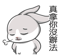 Gray bunny sticker #15534230