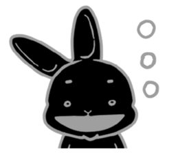 Gray bunny sticker #15534238