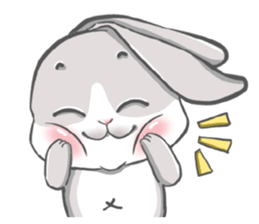 Gray bunny sticker #15534244