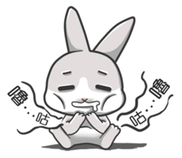 Gray bunny sticker #15534251