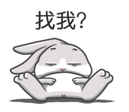 Gray bunny sticker #15534255