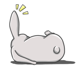 Gray bunny sticker #15534257