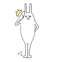 Relaxing rabbit moves sticker #15536891