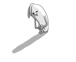 Relaxing rabbit moves sticker #15536896