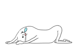 Relaxing rabbit moves sticker #15536910