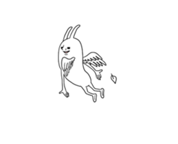 Relaxing rabbit moves sticker #15536913