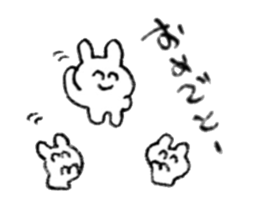 drawing rabbits 1 sticker #15536973