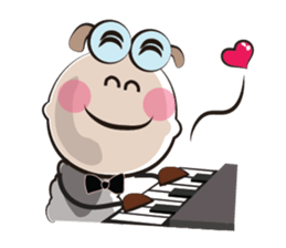 Love of Funny Fluffy-white Sheep sticker #15537938