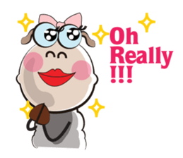Love of Funny Fluffy-white Sheep sticker #15537939