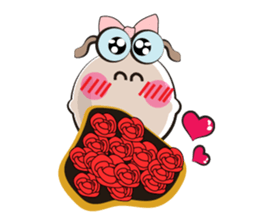 Love of Funny Fluffy-white Sheep sticker #15537941