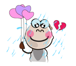 Love of Funny Fluffy-white Sheep sticker #15537942