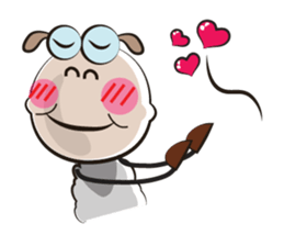 Love of Funny Fluffy-white Sheep sticker #15537945